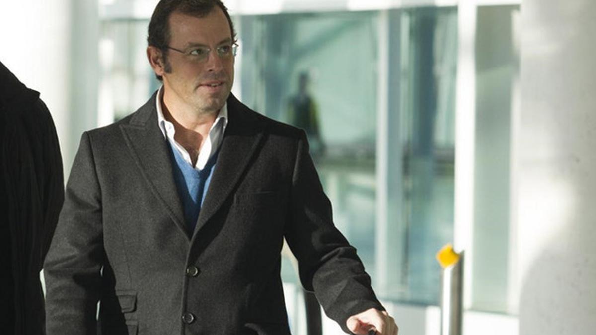 Sandro Rosell viajó junto a sus jugadores