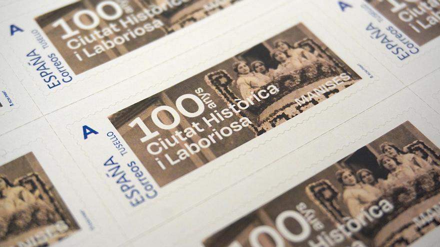 Cien años de la ciudad &quot;Histórica y Laboriosa&quot; Manises en un sello conmemorativo