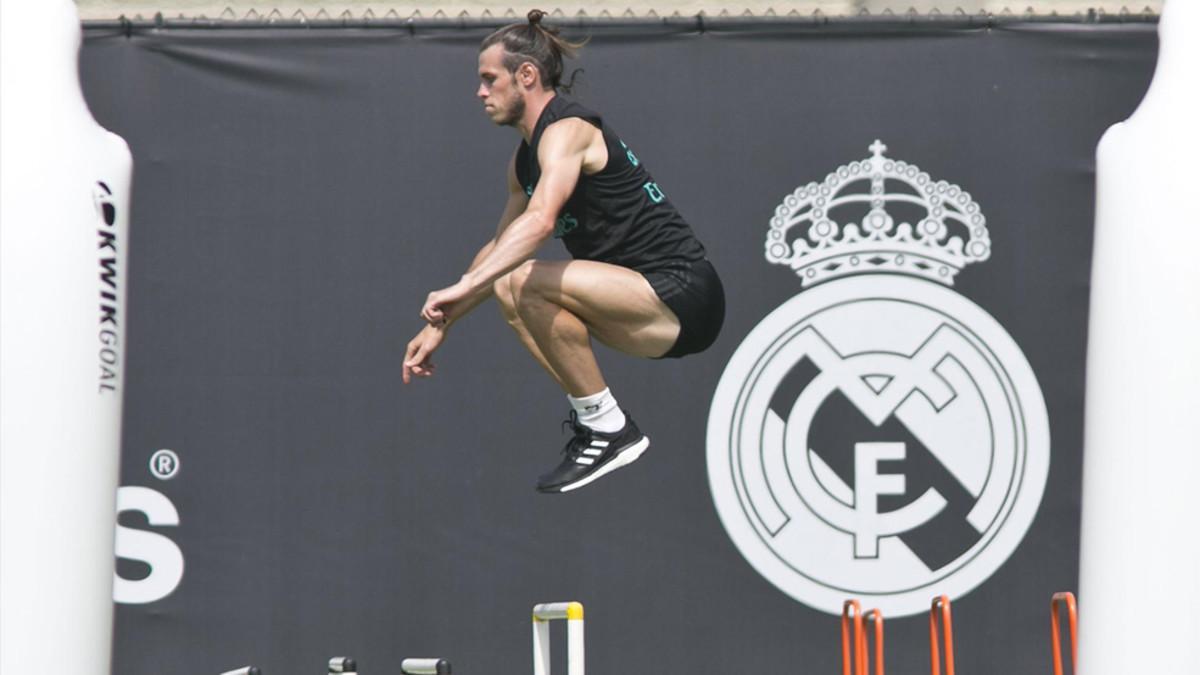 Gareth Bale durante un entrenamiento del Real Madrid en Los Ángeles en la pretemporada 2017/18