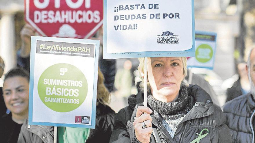 Protesta contra el recurso a la ley de Vivienda.