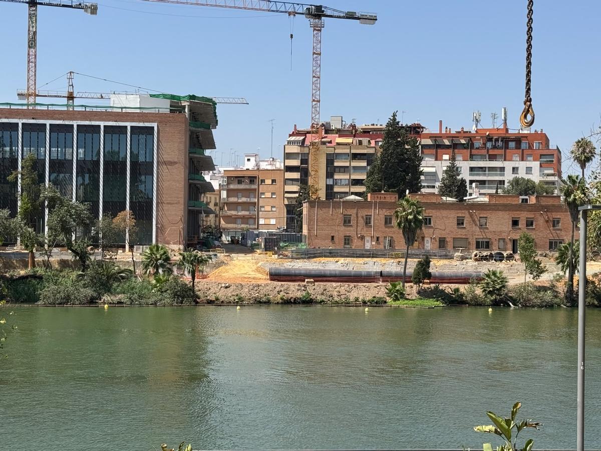 Obras de la pasarela Princesa Leonor