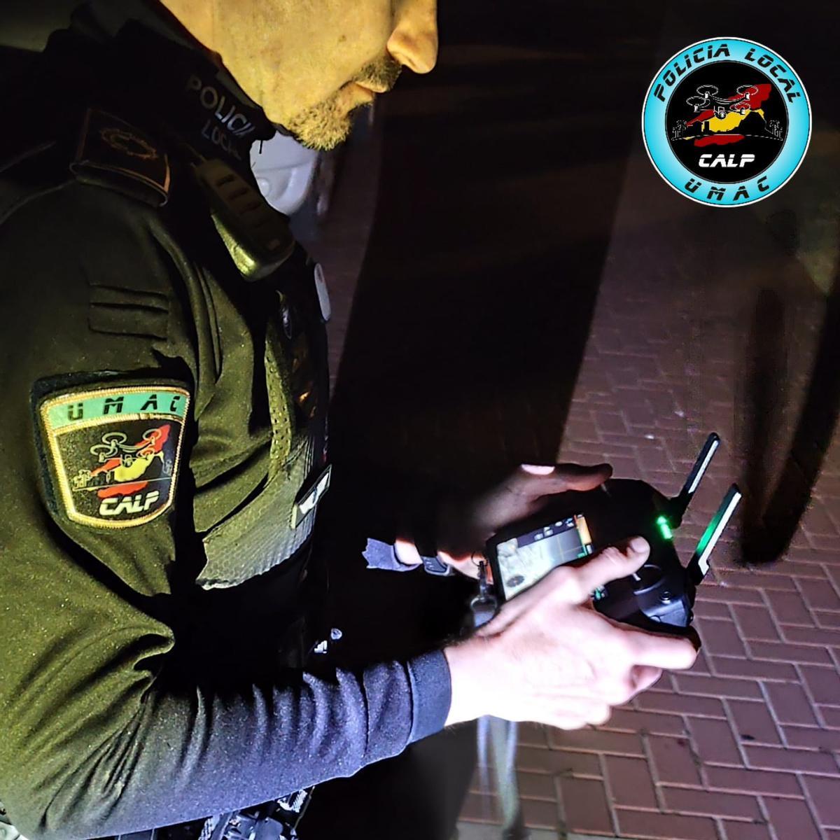 Vuelo del dron de la Policía Local de Calp.