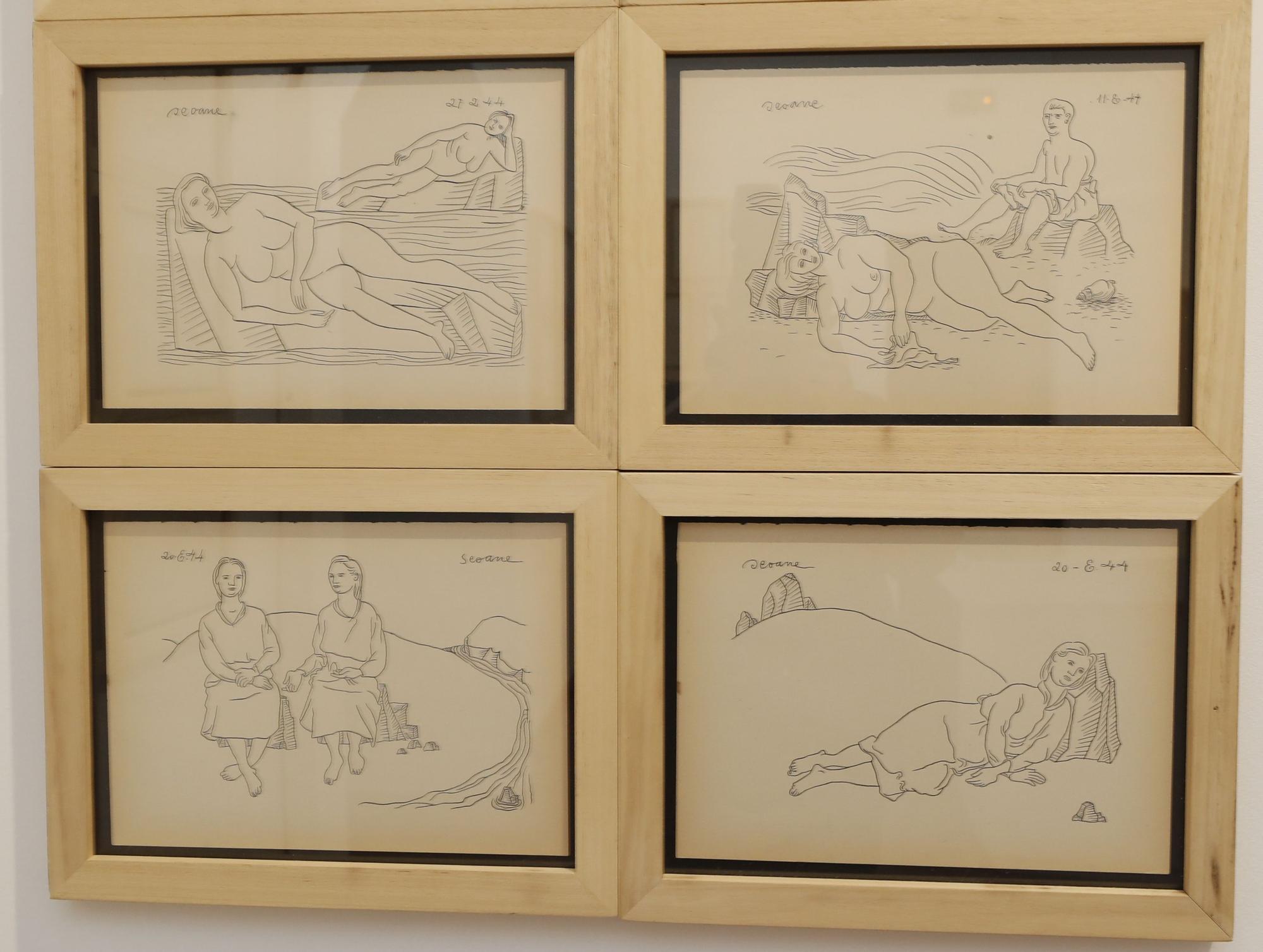 Pablo Picasso, Marcel Vertés, Manuel Colmeiro y Luis Seoane, en la Casa das Artes