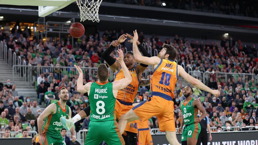 El Valencia Basket echa de menos en Eslovenia los puntos de Prepelic (82-76)