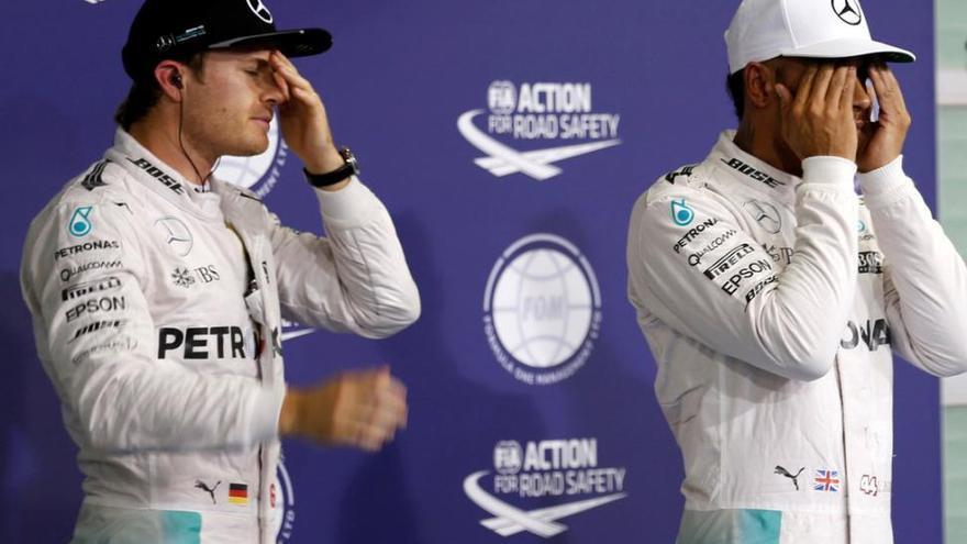 Hamilton saldrá por delante de Rosberg en Abu Dabi