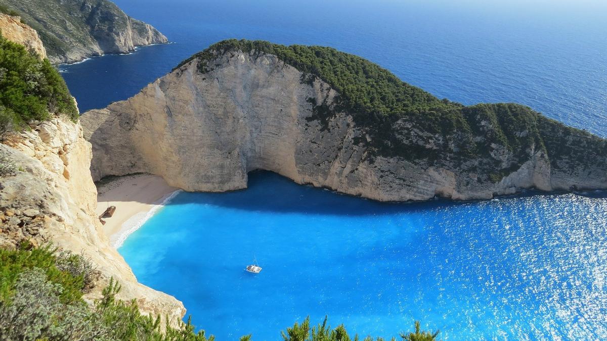 Playa Navagio, en Grecia.