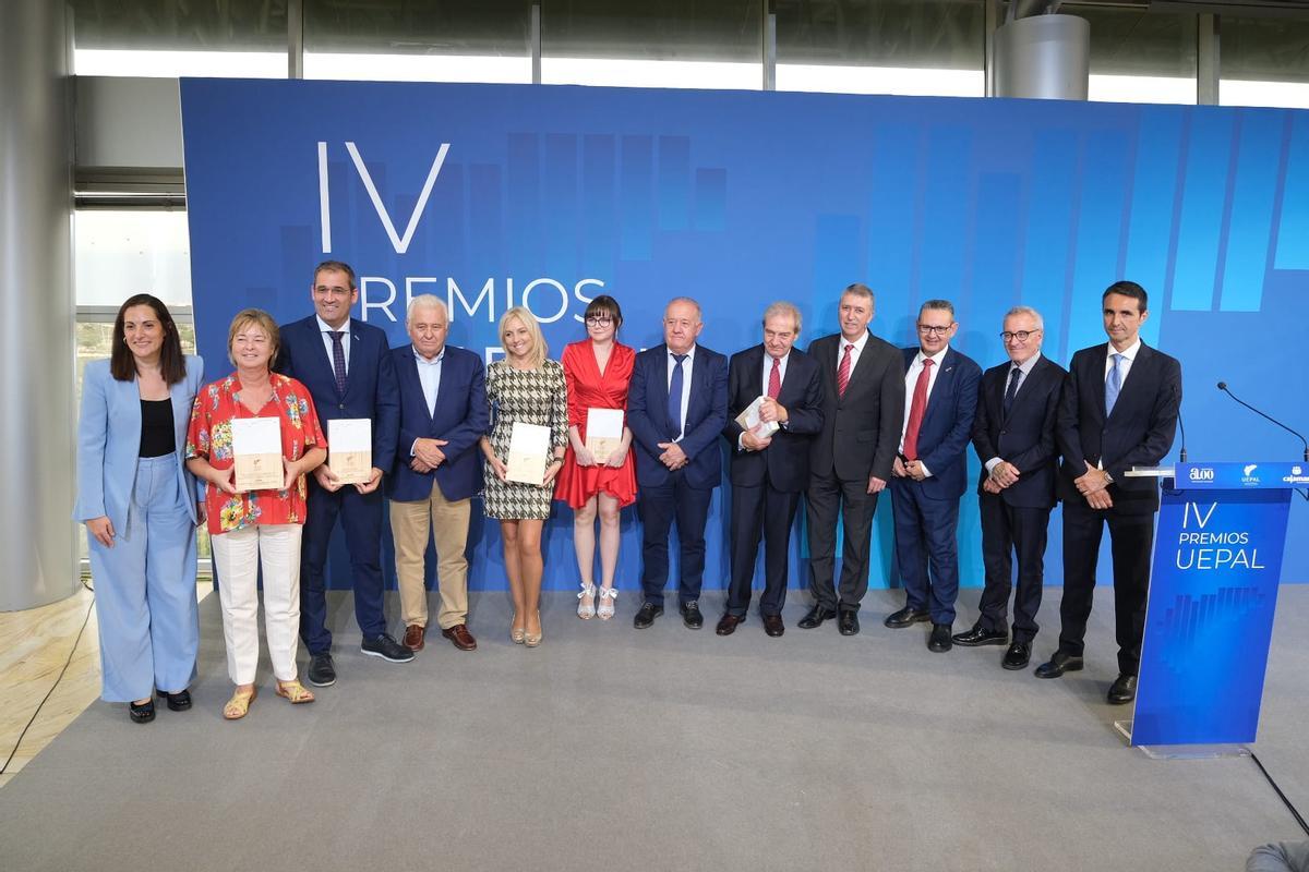 Los premiados en la gala de Uepal.
