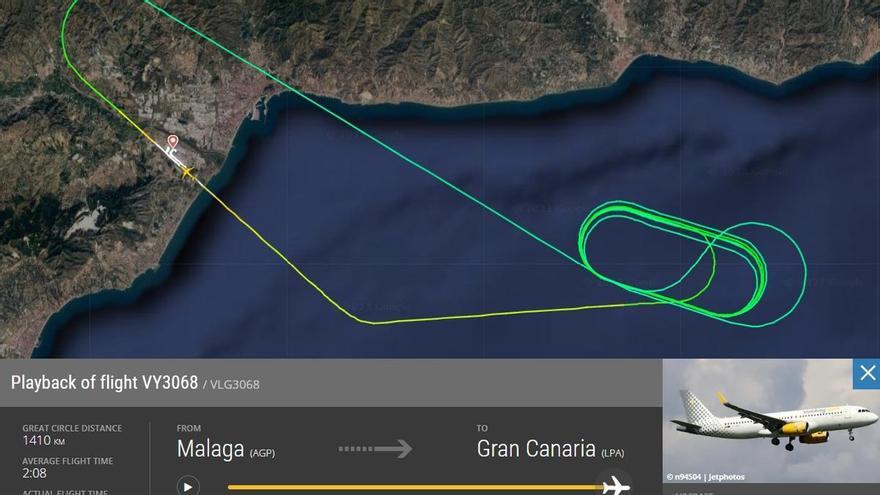 El impacto de un pájaro durante el despegue obliga a un avión a volver a Málaga