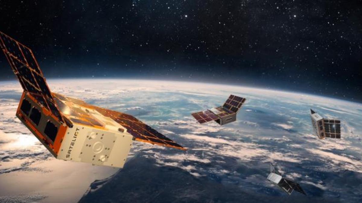 Recreación de la constelación de satélites 5G-IoT de Sateliot