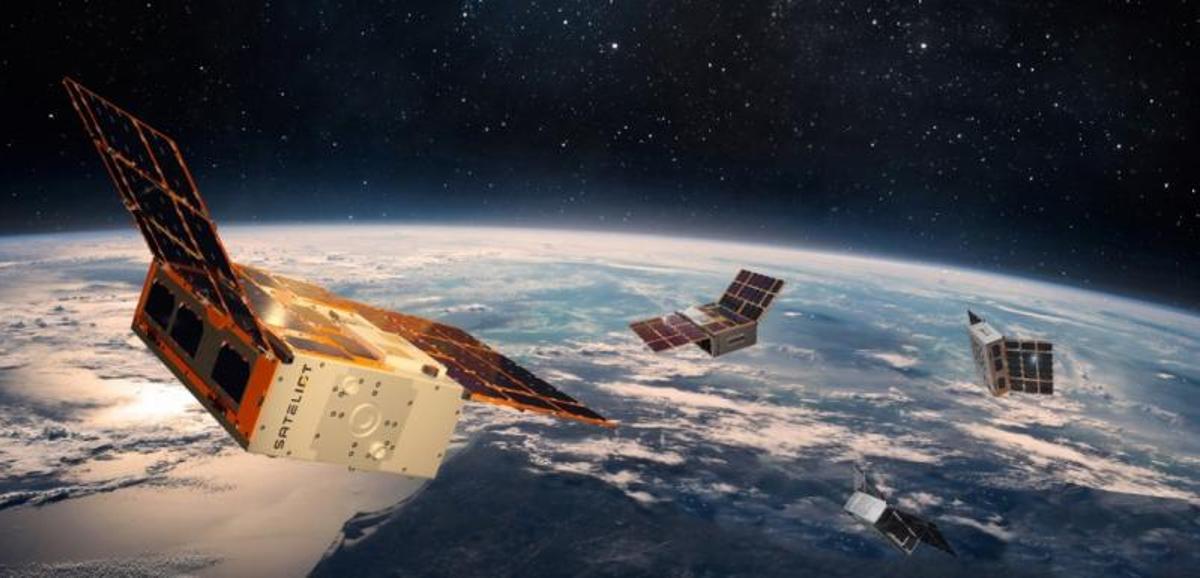 Recreación de la constelación de satélites 5G-IoT de Sateliot