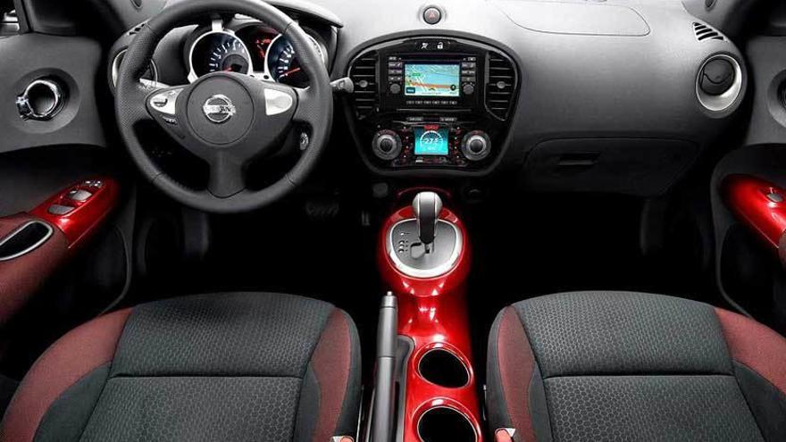 El interior del Nissan Juke.