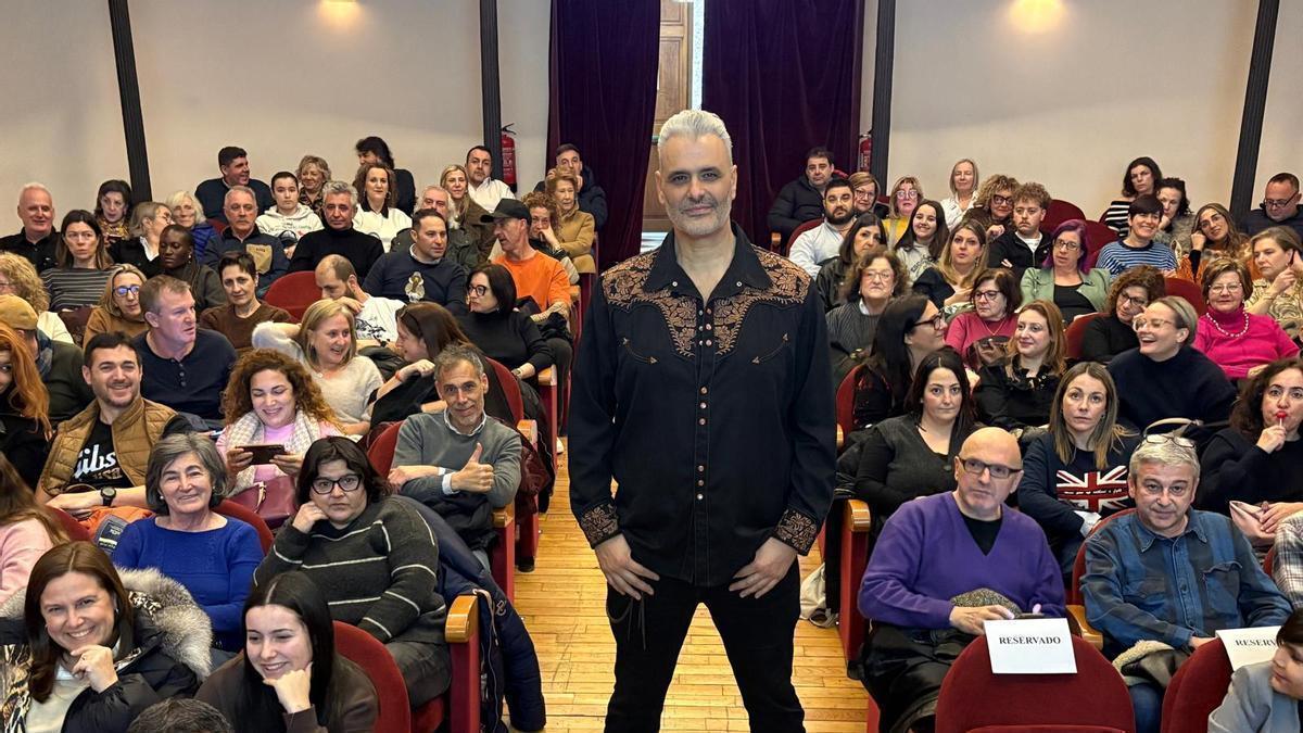 Diego Avello "Bull", el pasado febrero en Cangas, durante el estreno de su documental.