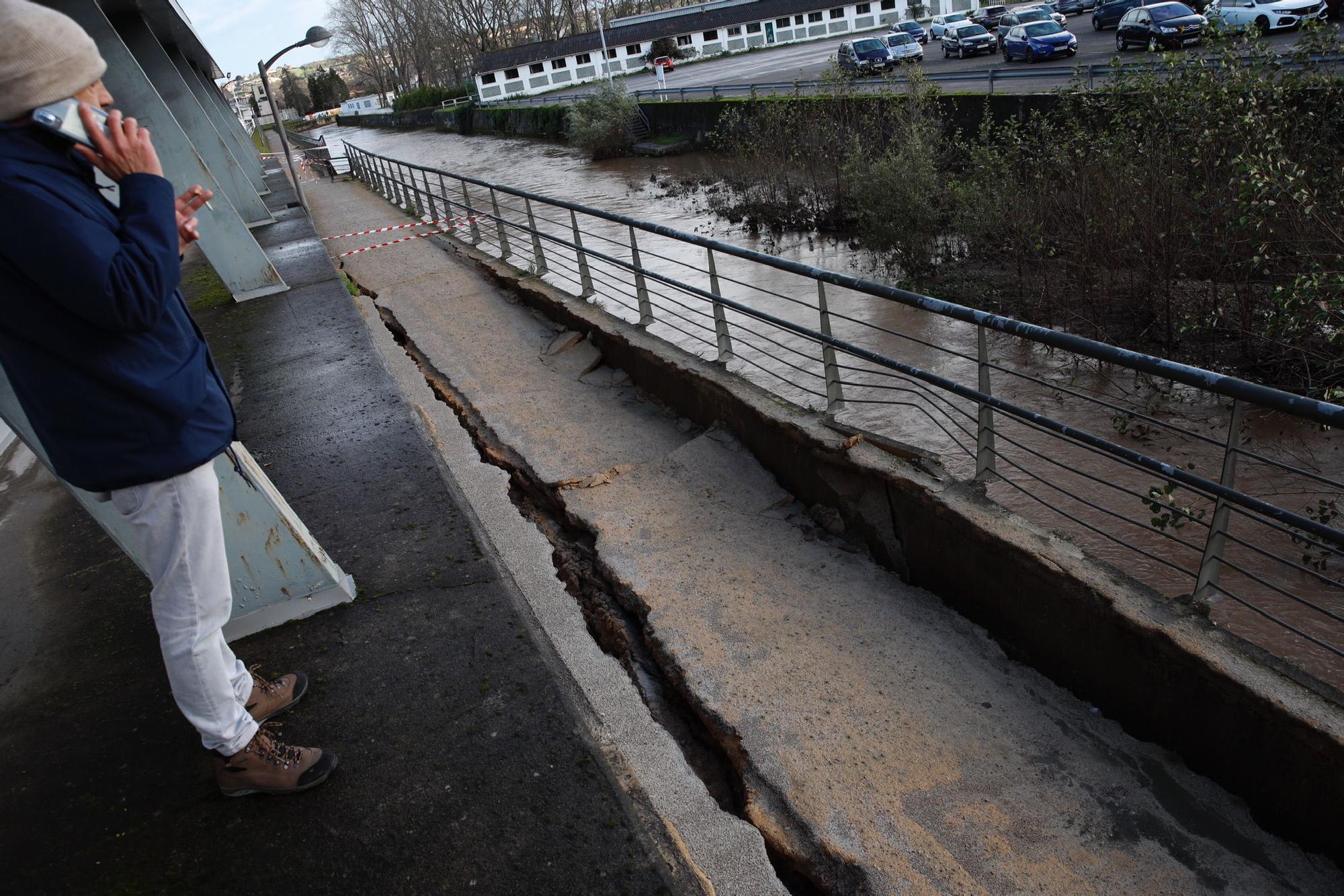 En imágenes: El temporal provoca grandes daños en la senda del Piles