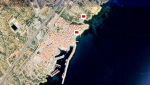 Indicación de baño no permitido en Ametlla de Mar.
