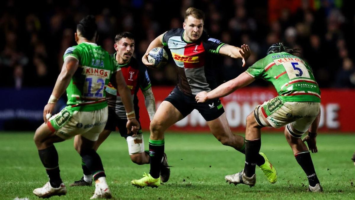 Andre Esterhuizen, durante su etapa en los Harlequins de Londres, en la Premiership de rugby