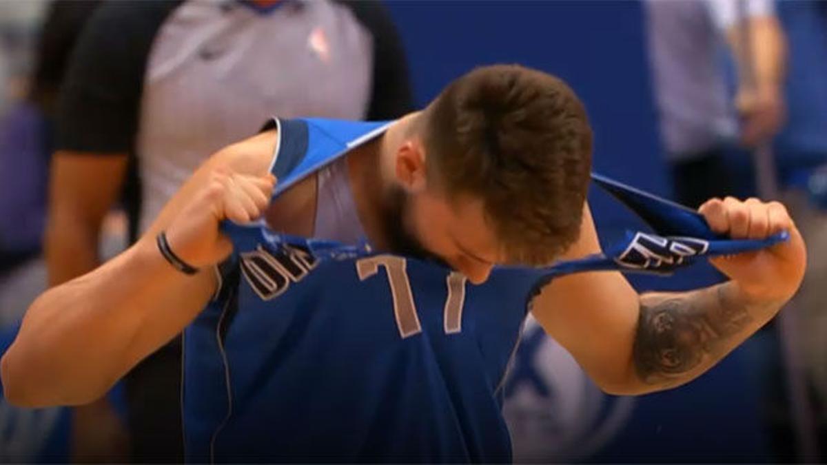 Doncic falla sobre la bocina y destroza su camiseta