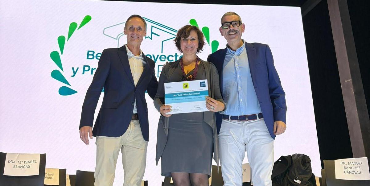 Nicolás de las Heras, Tania Fleitas y José Javier García, en Madrid.