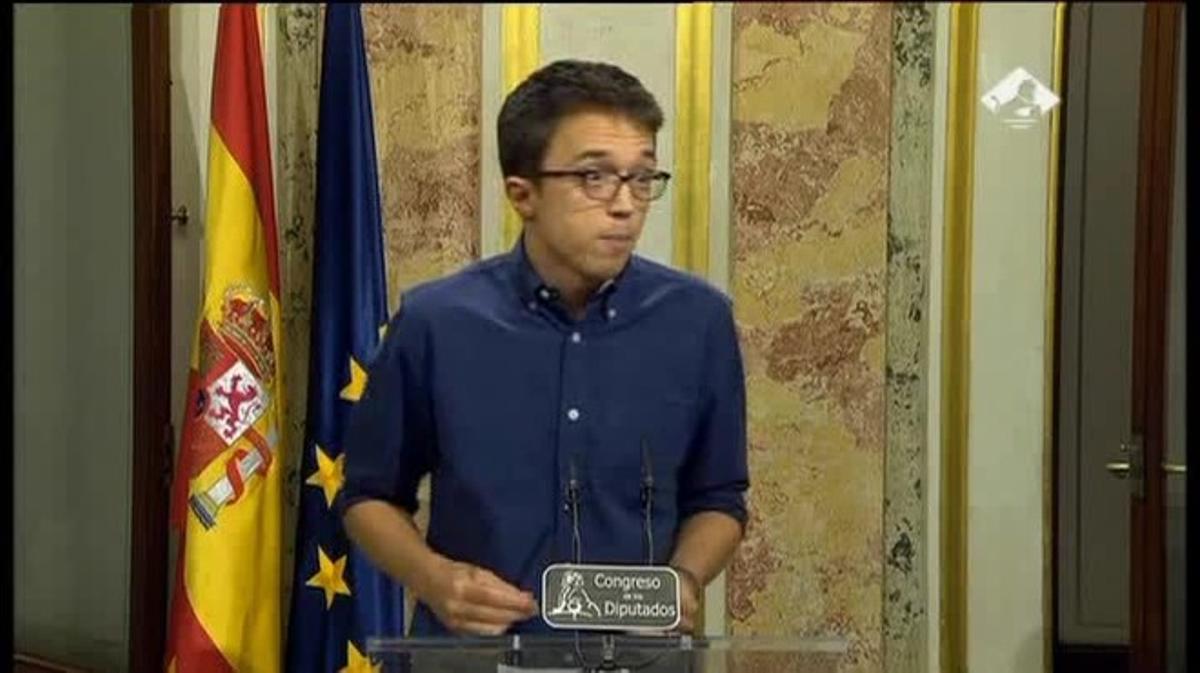Reacción de Errejón ante el discurso de Rajoy