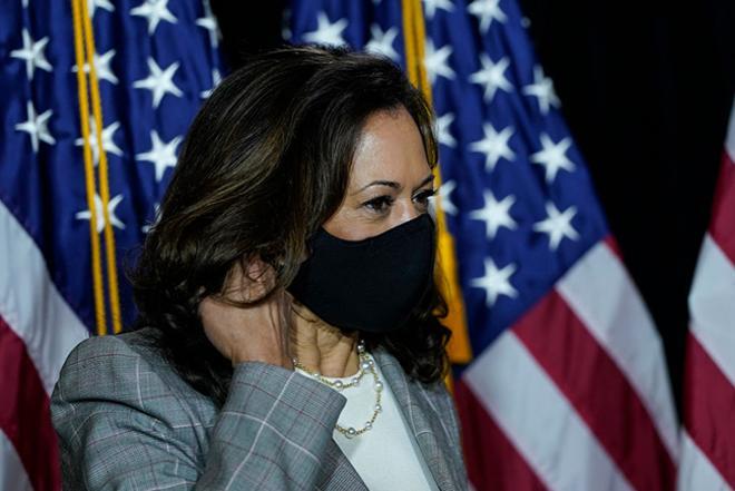 Kamala Harris, en un acto en Wilmington (Delaware, Estados Unidos)