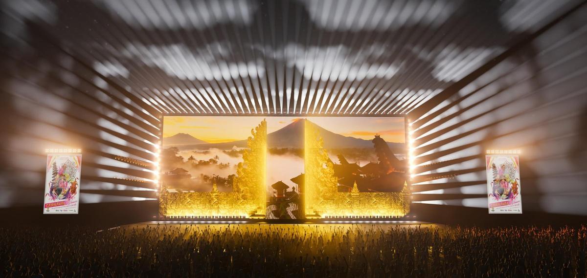 Recreación de cómo será el nuevo escenario para la gran gala de reinas y reyes.