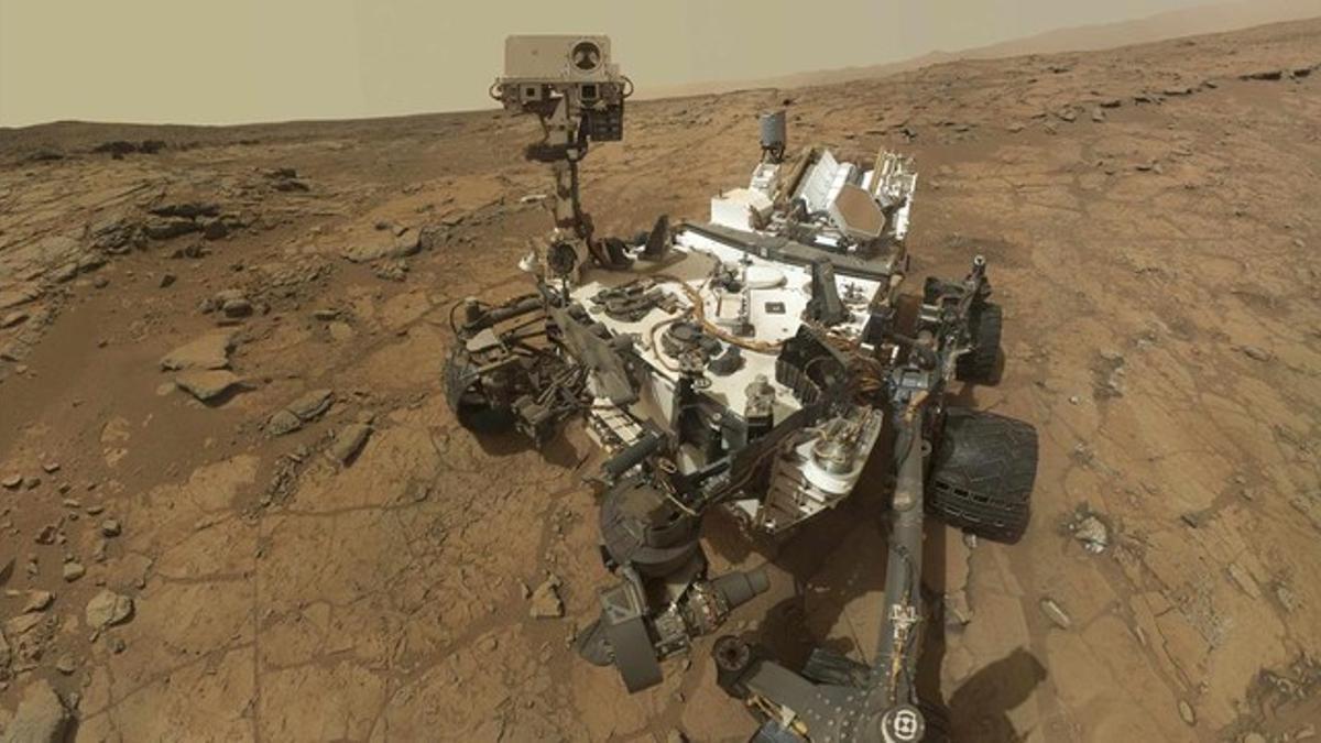 Autorretrato del robot 'Curiosity' en la superficie de Marte.