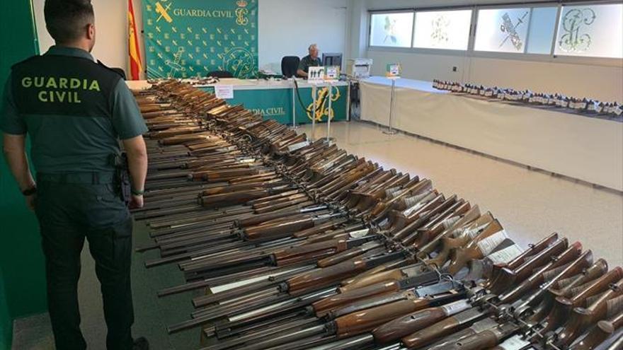 Subasta de 277 armas en la Guardia Civil