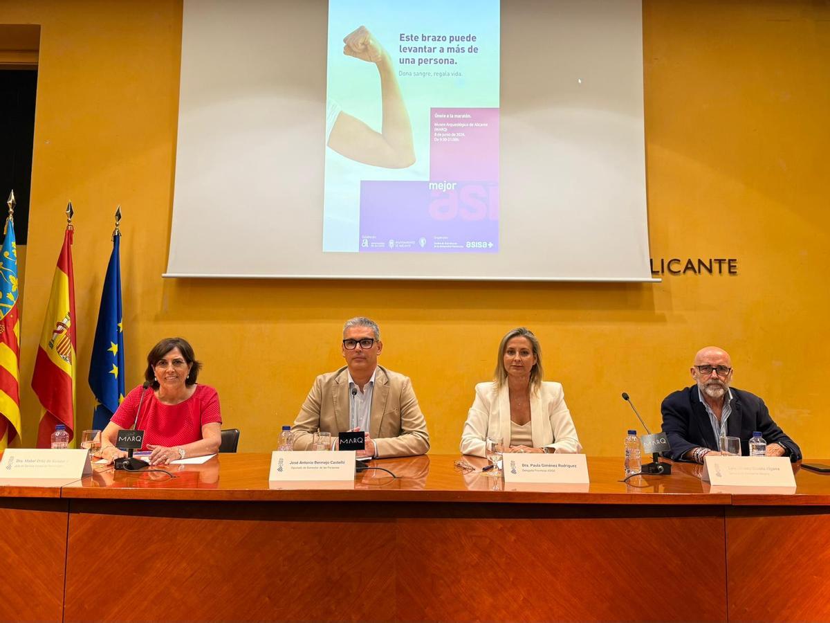 Presentación de la maratón de donación de sangre del lunes en el MARQ