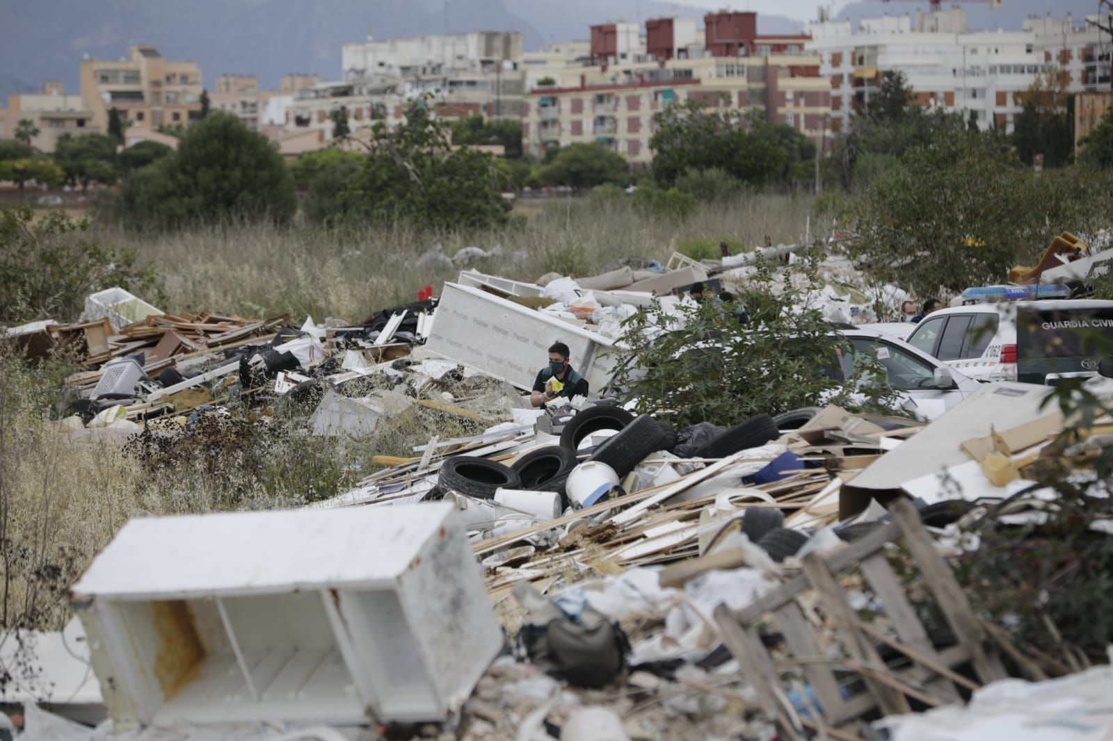 Un clan controlaba el vertedero ilegal junto al Estadi Balear