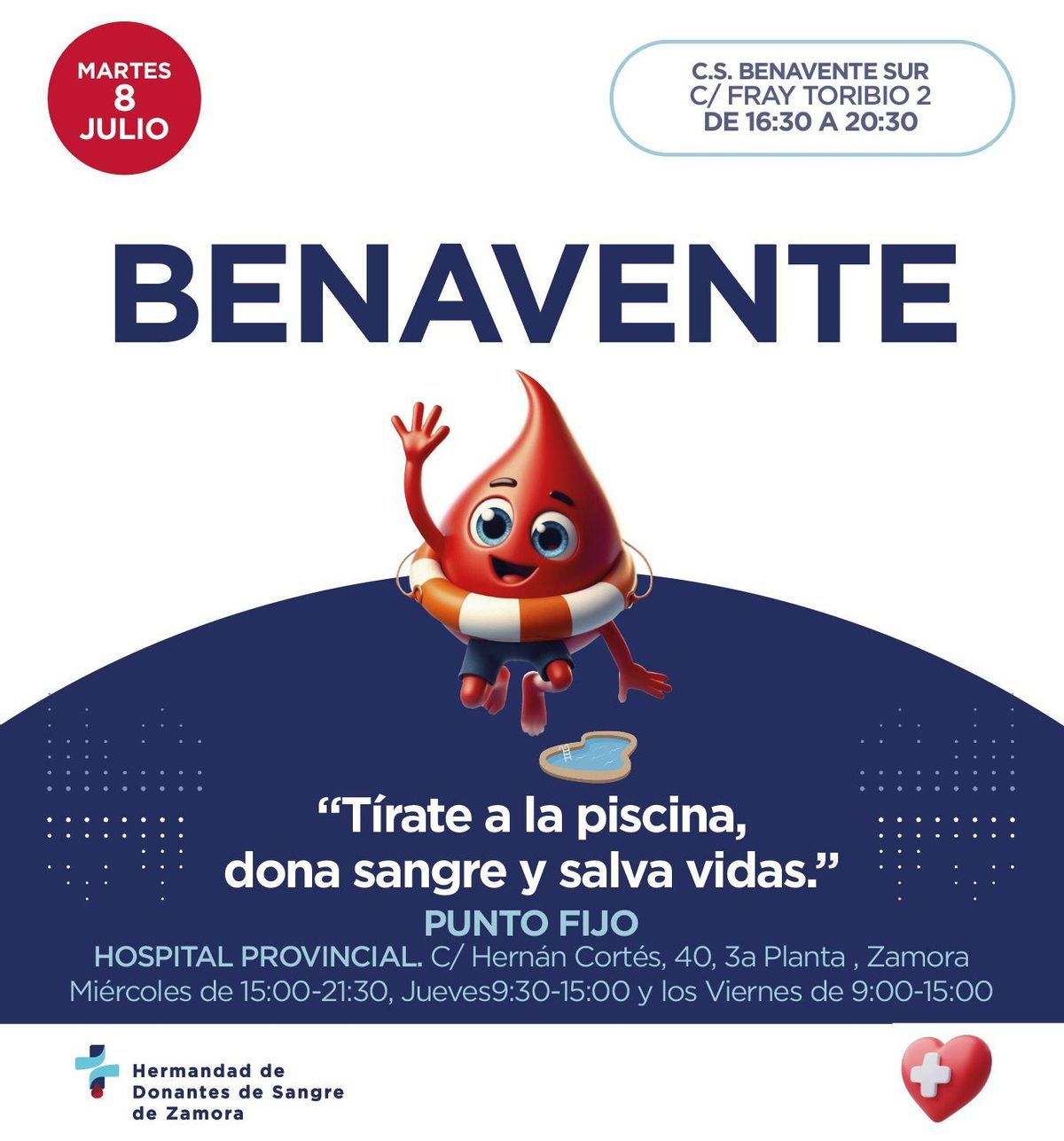 Cartel de la Hermandad de Donantes de Sangre de Zamora