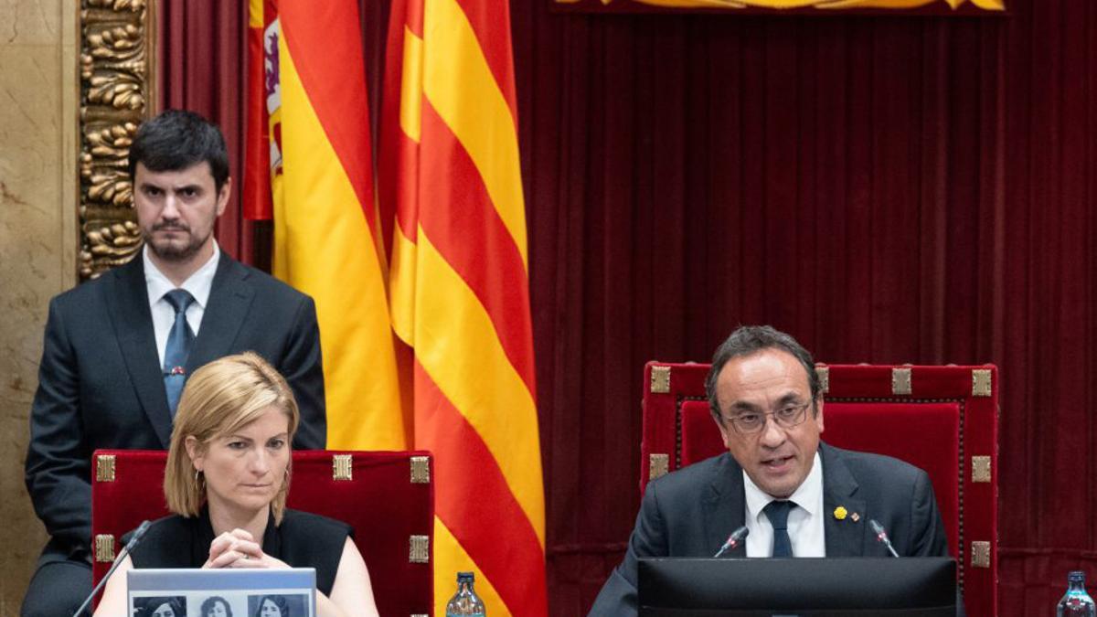 Una imatge de la Mesa del Parlament de Catalunya.