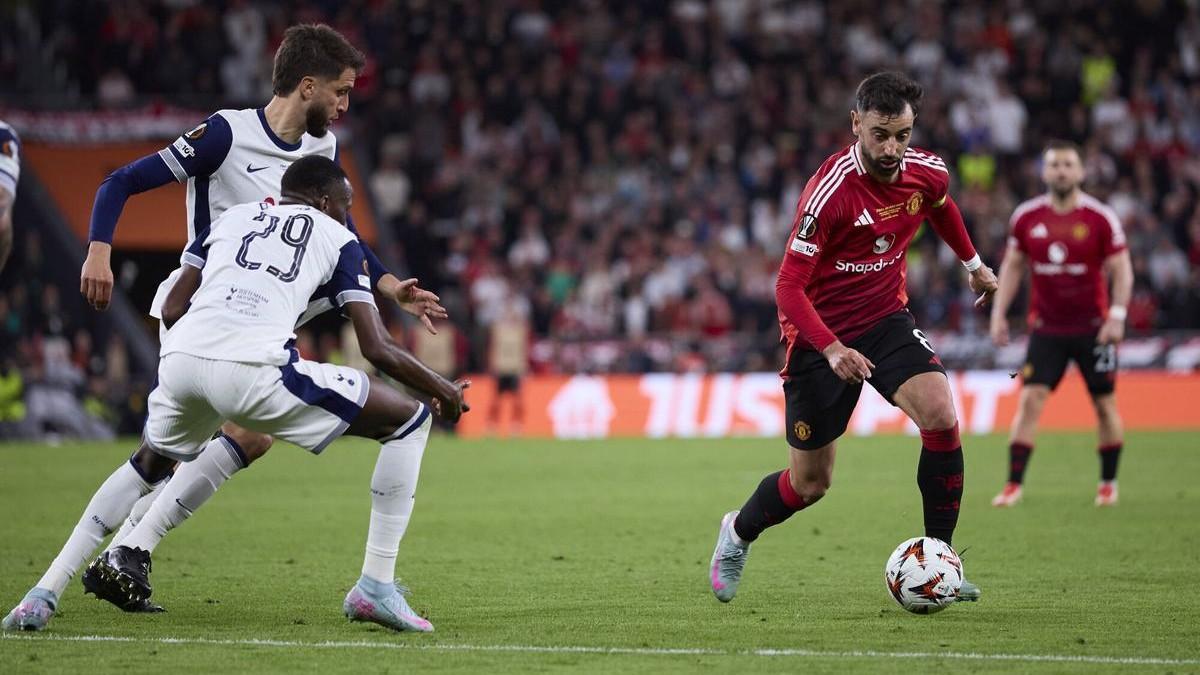 Tottenham y Manchester United, en la final de la pasada Europa League en Bilbao
