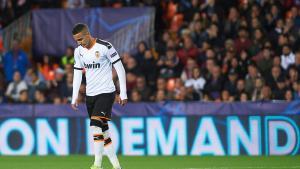 Rodrigo Moreno durante un partido con el Valencia.