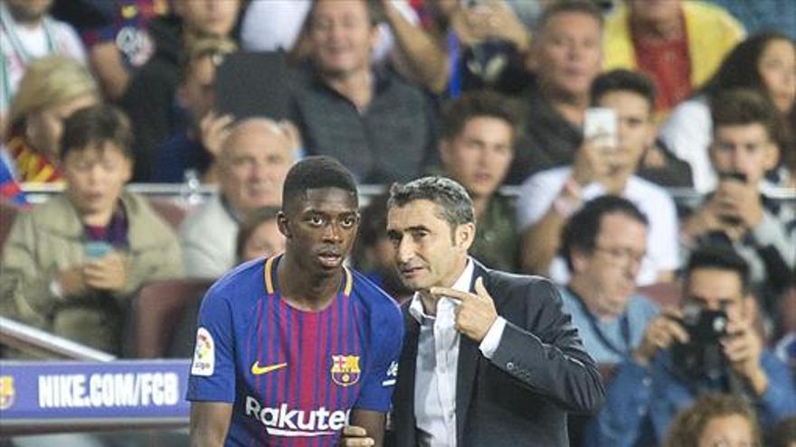 Dembelé, emocionado por su debut como culé