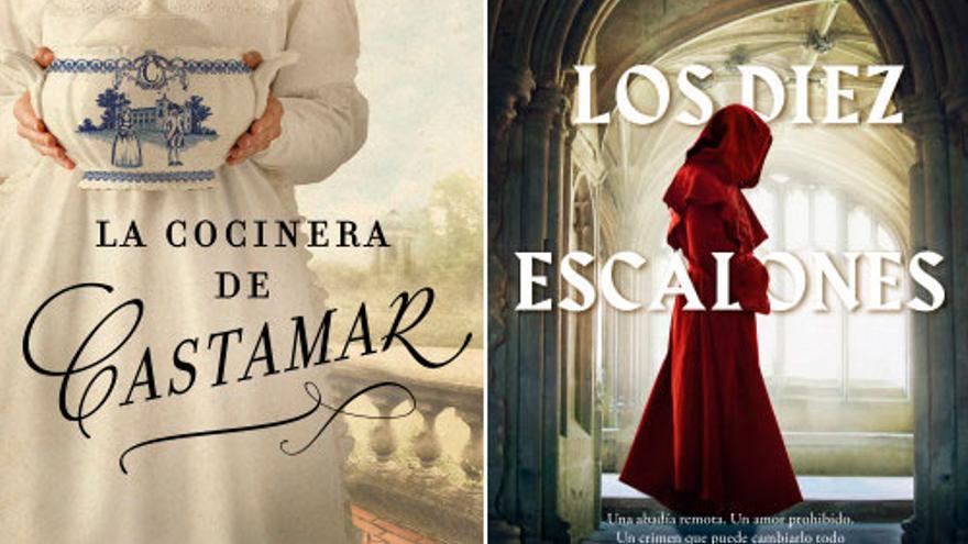 A la izquierda, su primer bestseller, &quot;La cocinera de Castamar&quot;. A la derecha, &quot; Los diez escalones&quot;