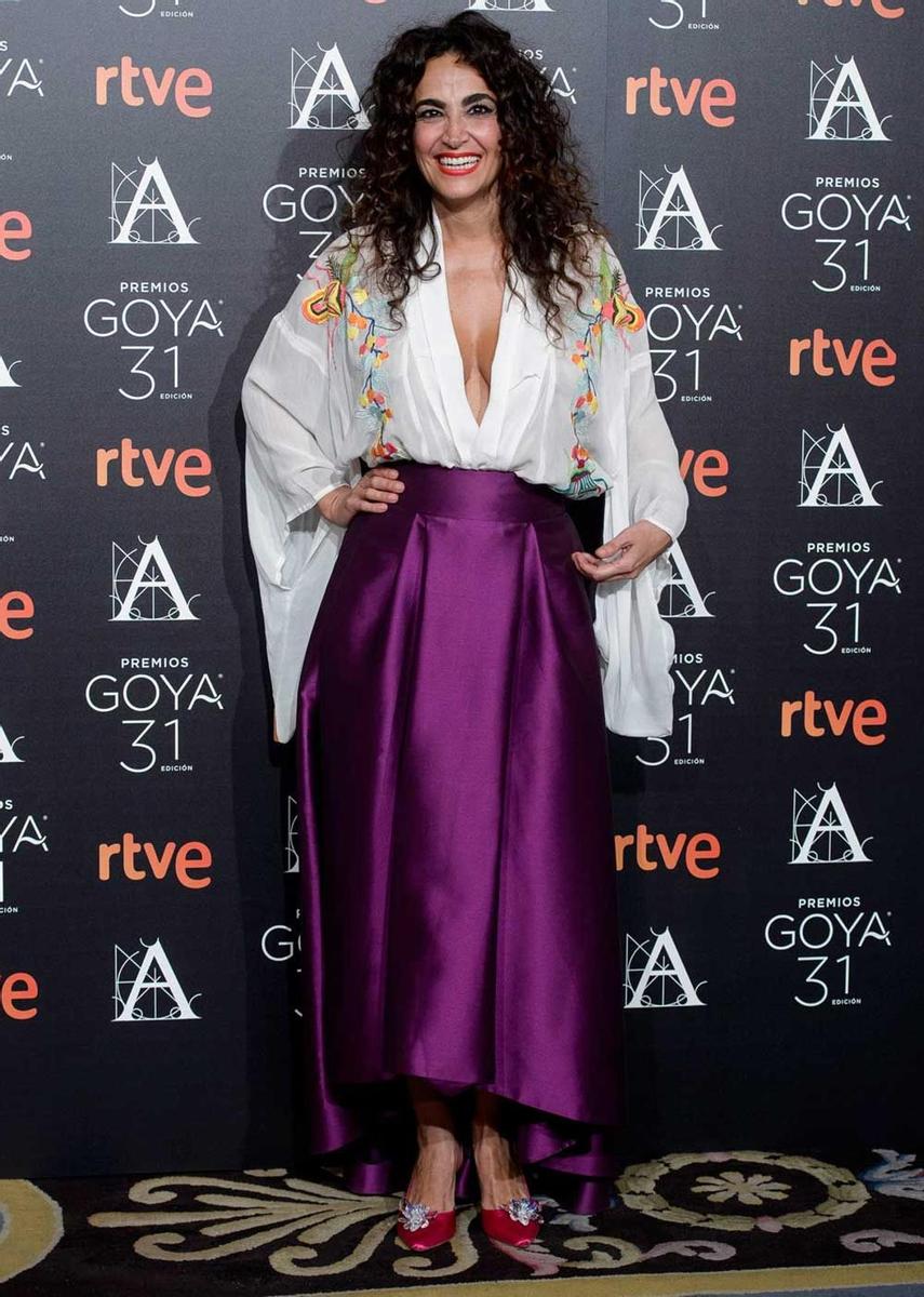 Cristina Rodríguez en el cóctel de nominados de 'Los premios Goya 2017'