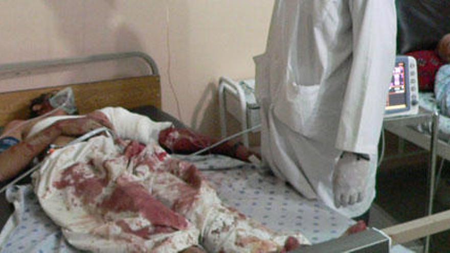 Uno de los heridos por la bomba en Kandahar