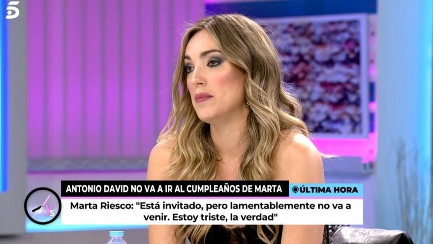Marta Riesco rompe en directo con Antonio David: &quot;No se puede luchar contra todo&quot;