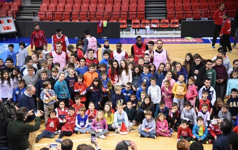 Entrenamiento a puerta abierta del Tecnyconta Zaragoza