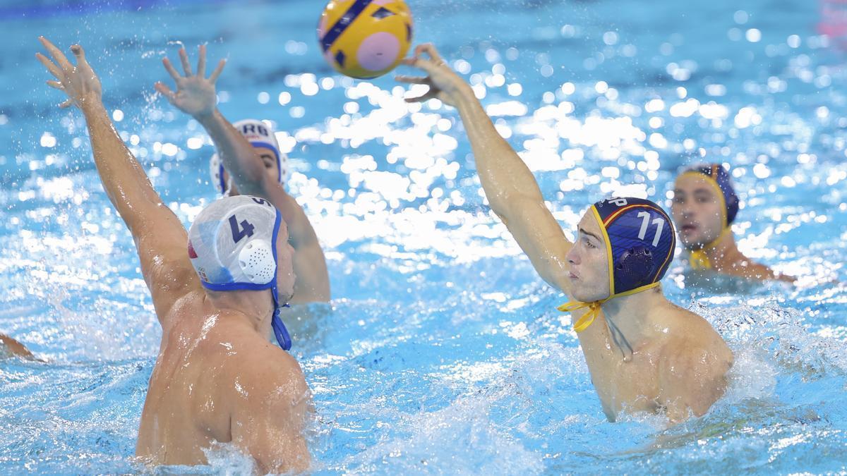 España en la victoria contra Serbia, actual campeona de waterpolo