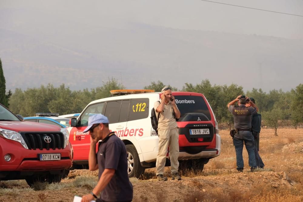 Efectivos trabajando en las labores de extinción