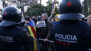 Despliegue de los Mossos en el parque de la Ciutadella.