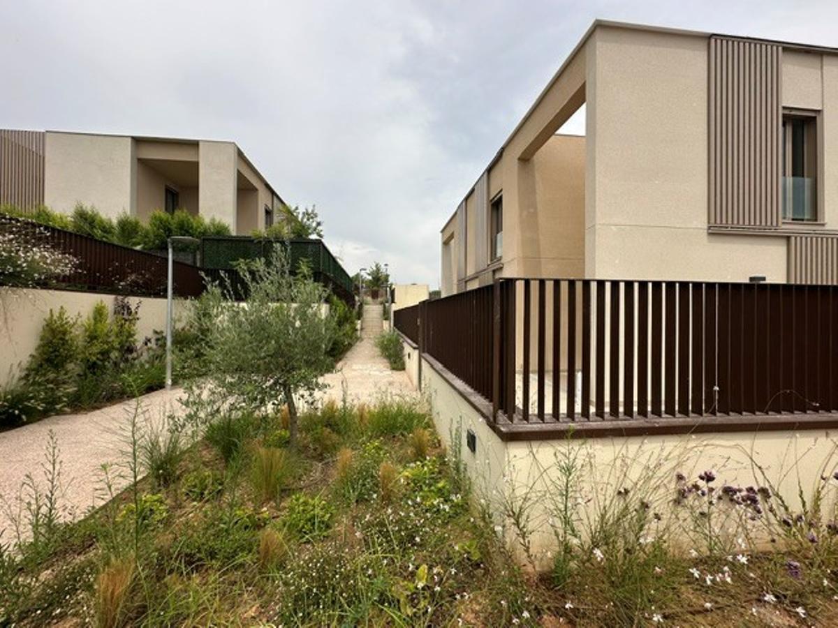 La vegetación autóctona, una seña de identidad del proyecto Odina en Godella.