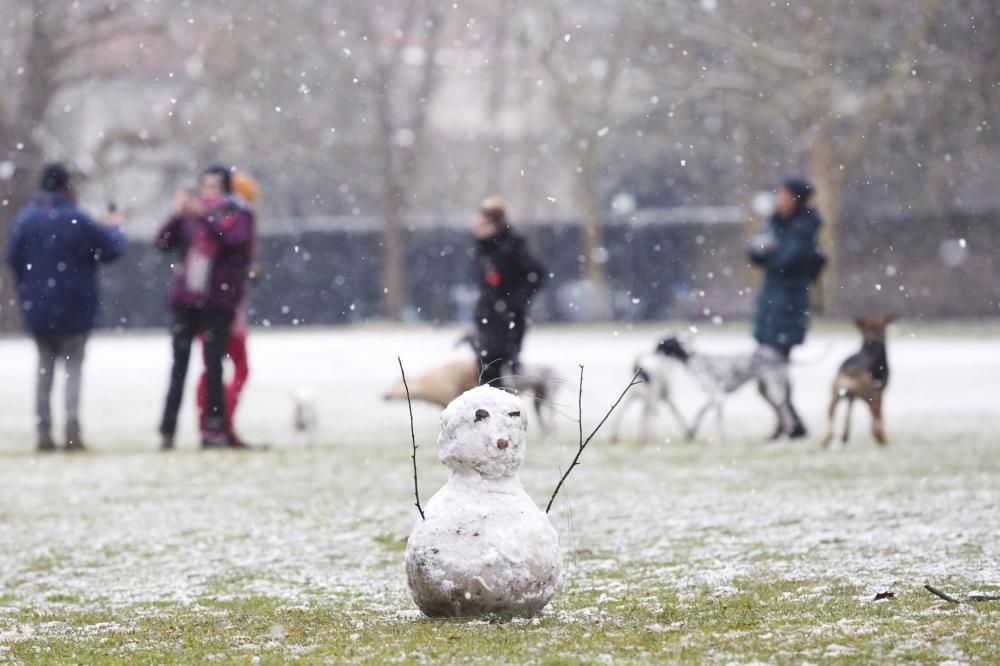 La nevada en la comarca de Avilés