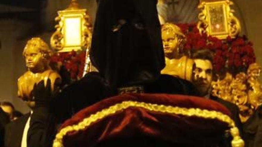 El reo indultado el pasado año durante la procesión del Cristo del Perdón.