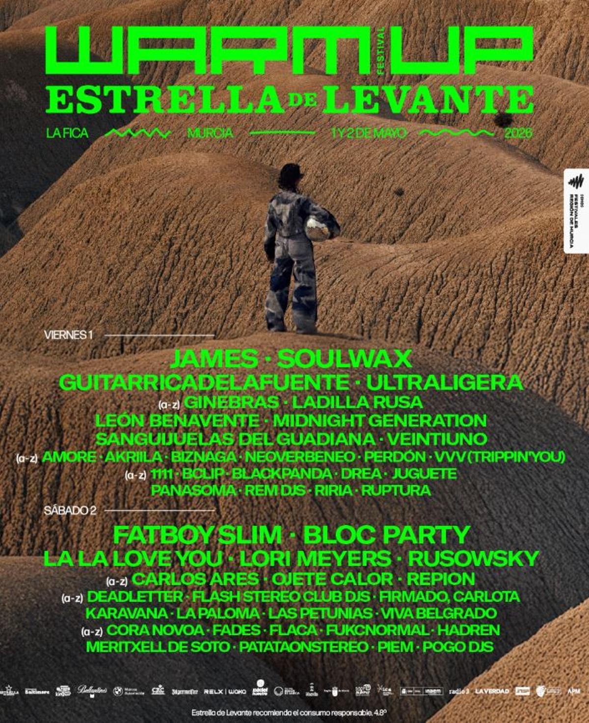 Cartel del Warm Up 2026