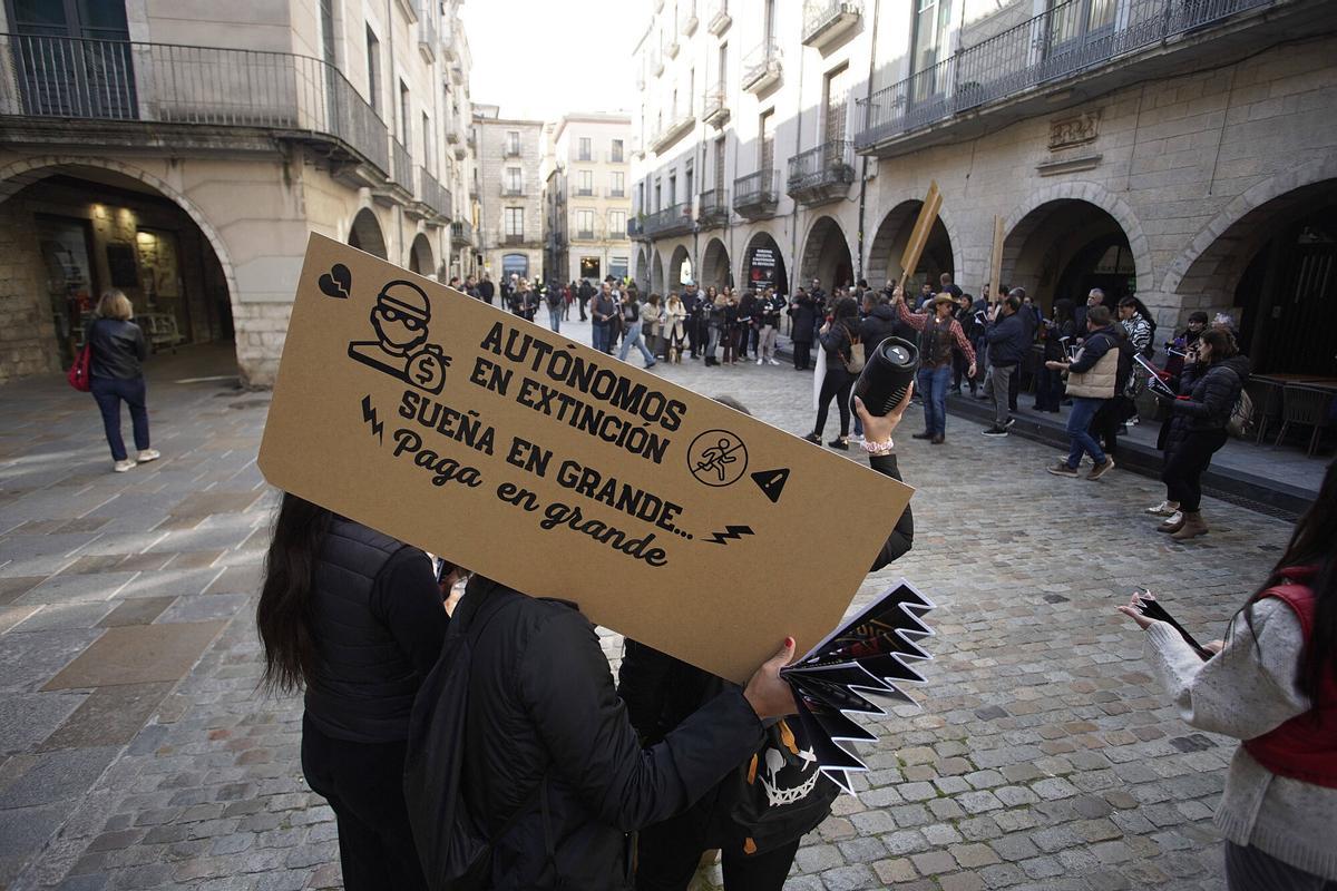Les imatges de la manifestació dels treballadors autònoms Les imatges de la manifestació dels treballadors autònoms