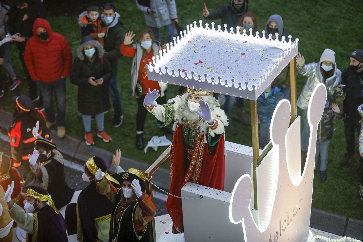 La cabalgata de los Reyes Magos en Gijón