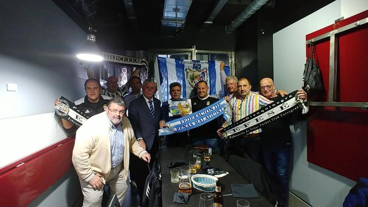 Almuerzo entre miembros del Málaga CF y del Cartagena