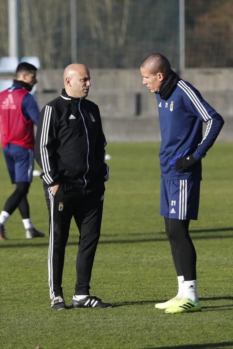 Entrenamiento del Oviedo en El Requexón