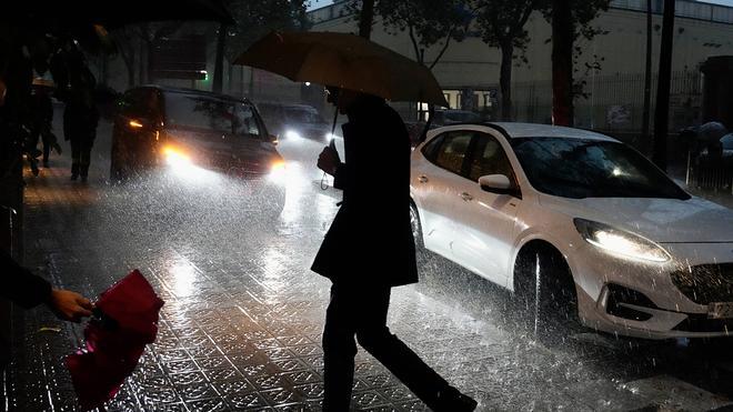 Lluvia torrencial en Barcelona